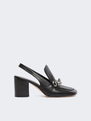 Nappa leather slingbacks - Black