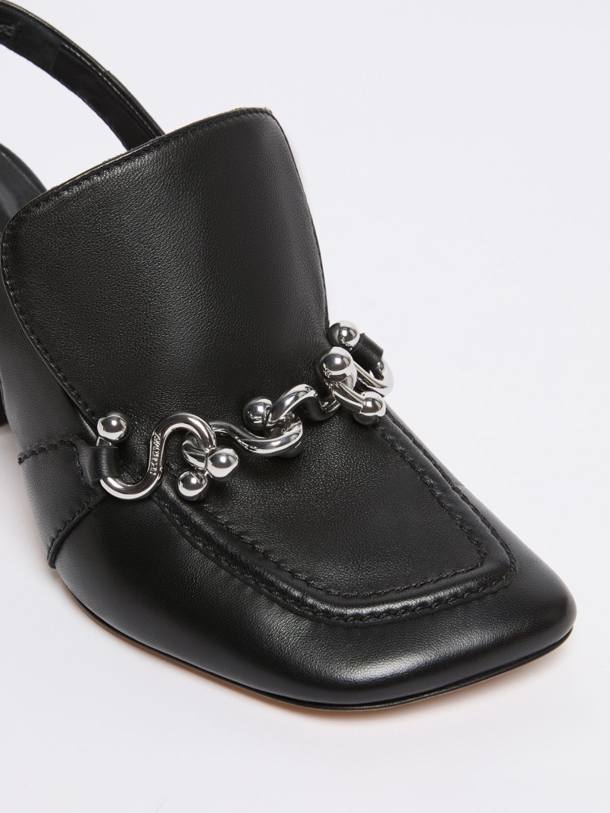 Nappa leather slingbacks - Black