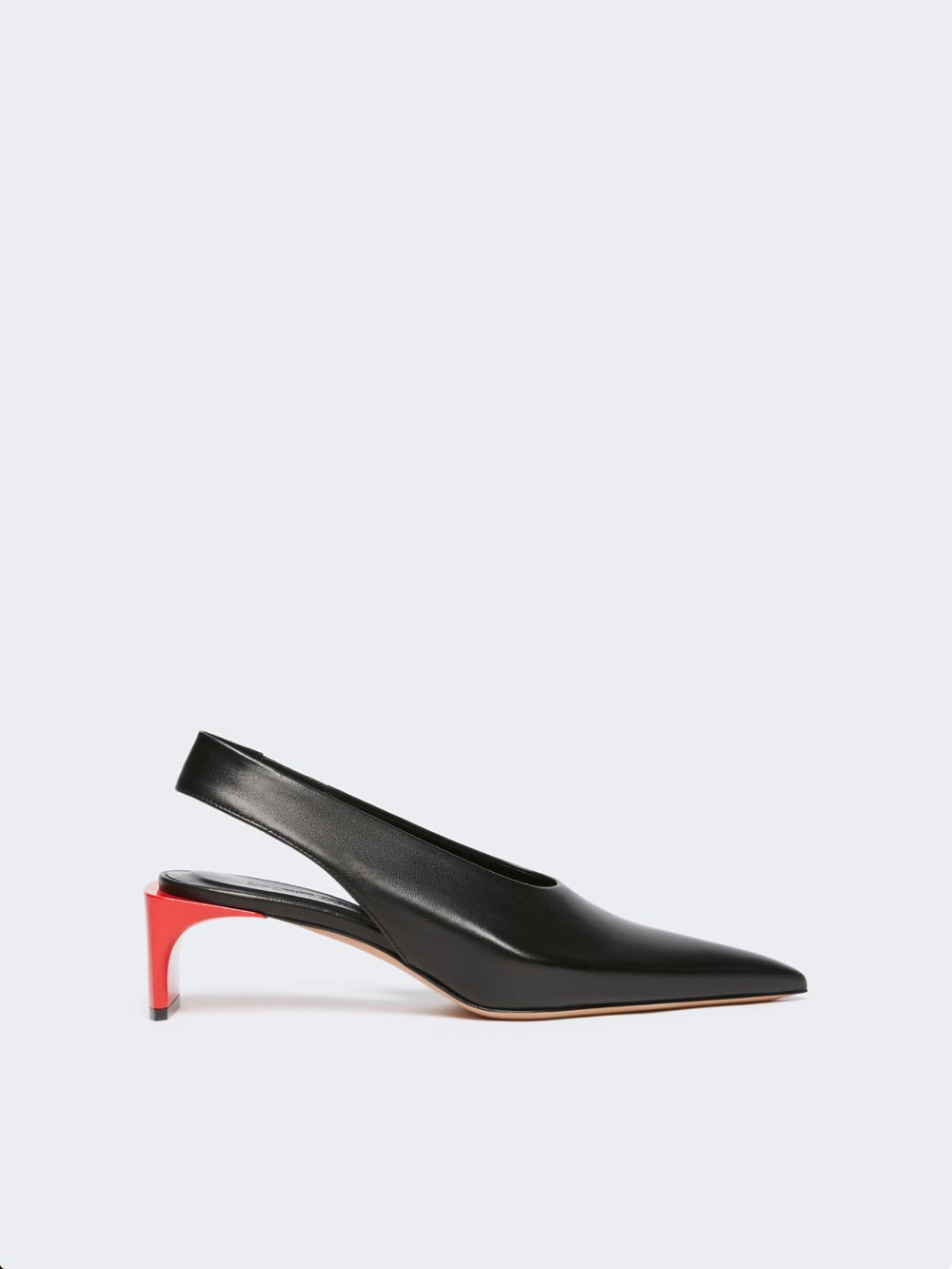 Leather slingbacks - Black