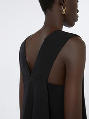 Sleeveless crepe dress - Black
