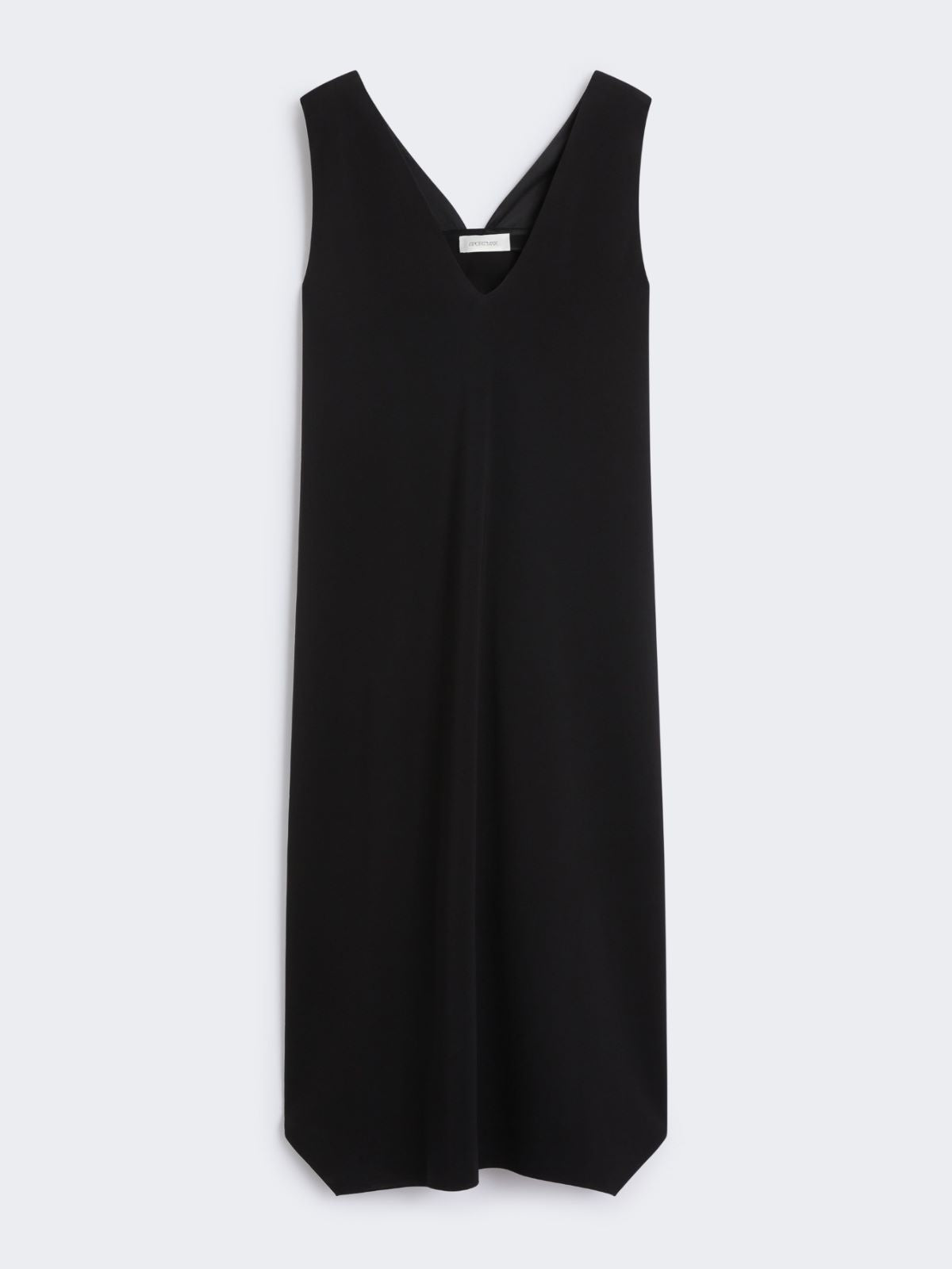 Sleeveless crepe dress - Black