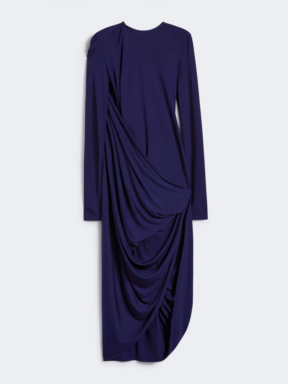 Asymmetrical draped dress - RUNWAY - Dark violet