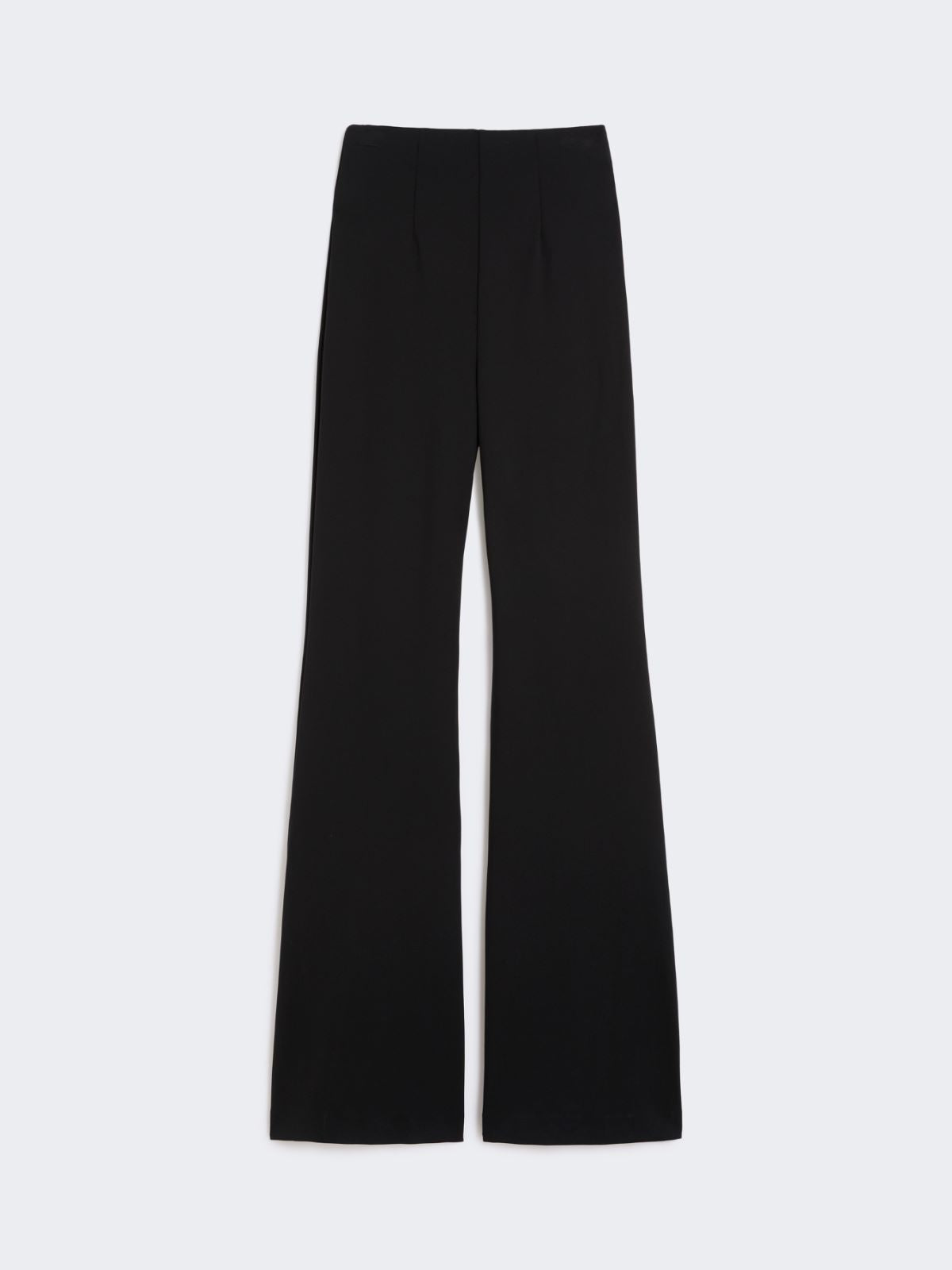 Flared trousers in stretch jersey - Black