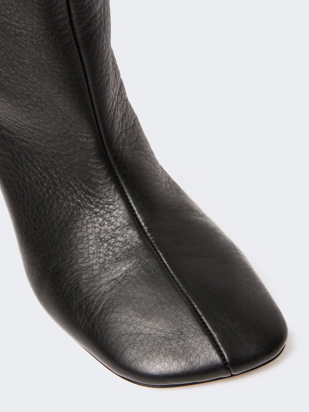 Thigh-high calfskin boots - RUNWAY - Black