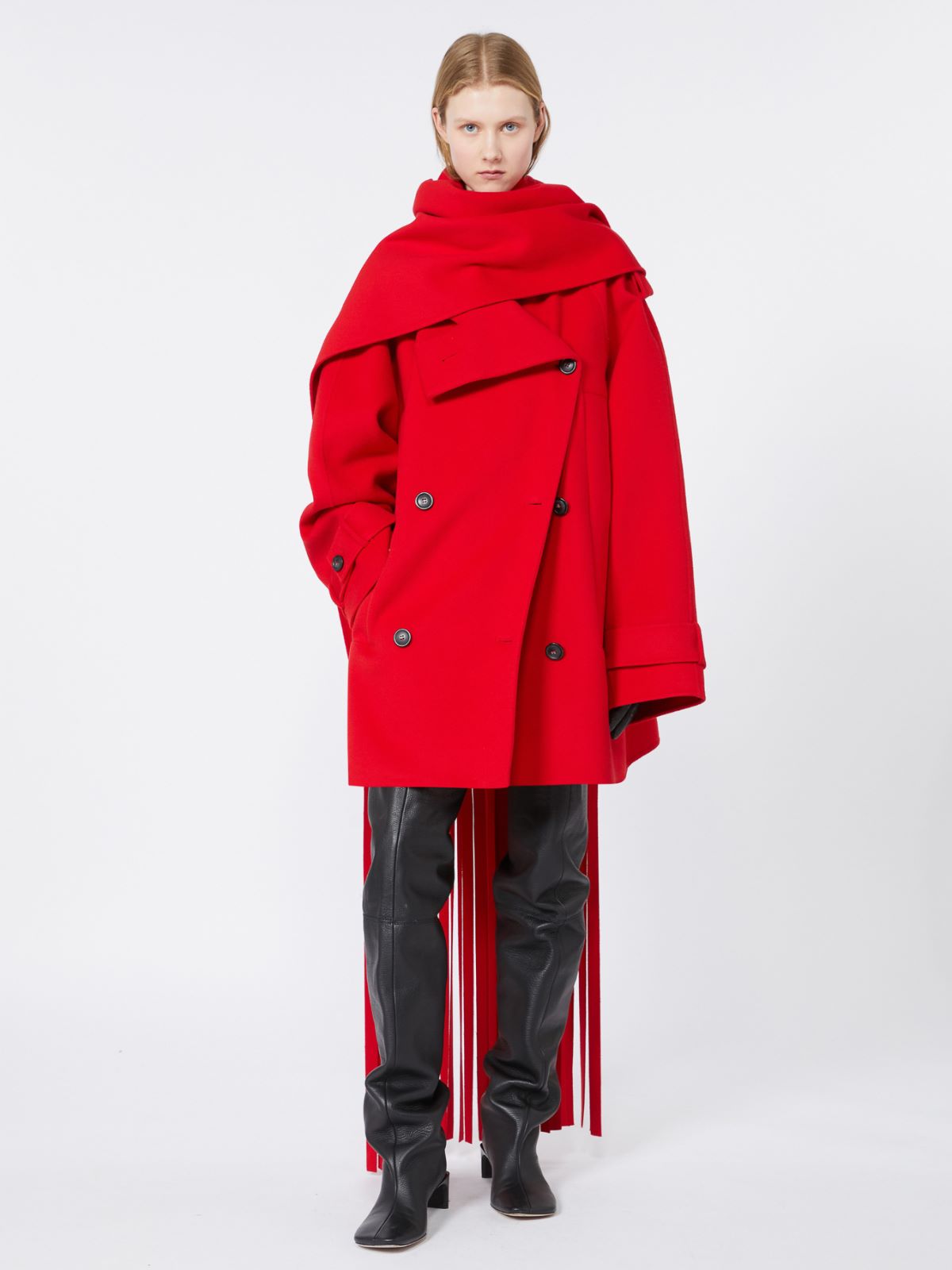 Thigh-high calfskin boots - RUNWAY - Black