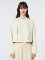 Soft sweatshirt with double-layer effect - Ivory