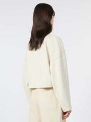 Soft sweatshirt with double-layer effect - Ivory
