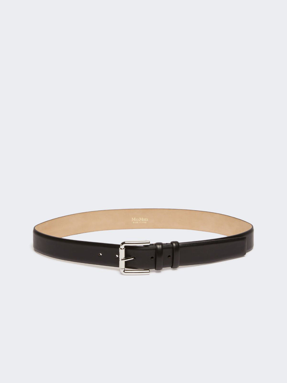Natural leather belt - Black