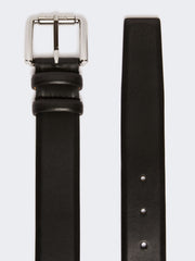 Natural leather belt - Black