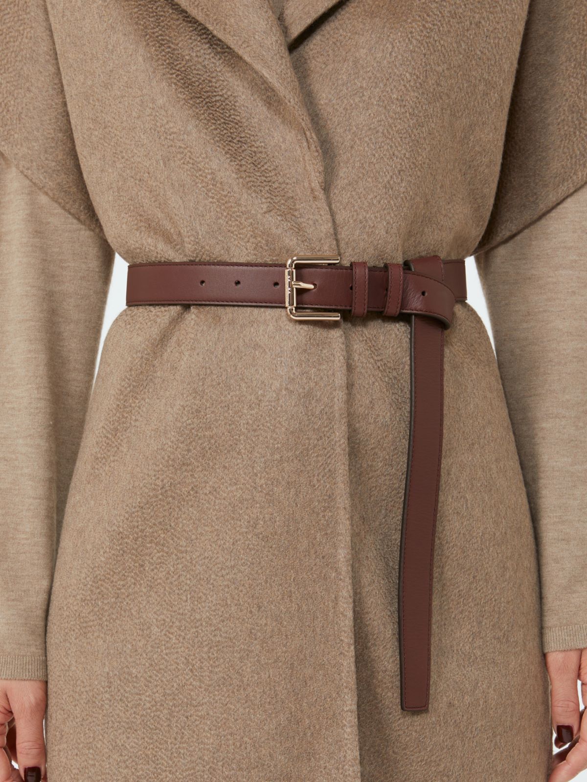 Leather belt - Bordeaux