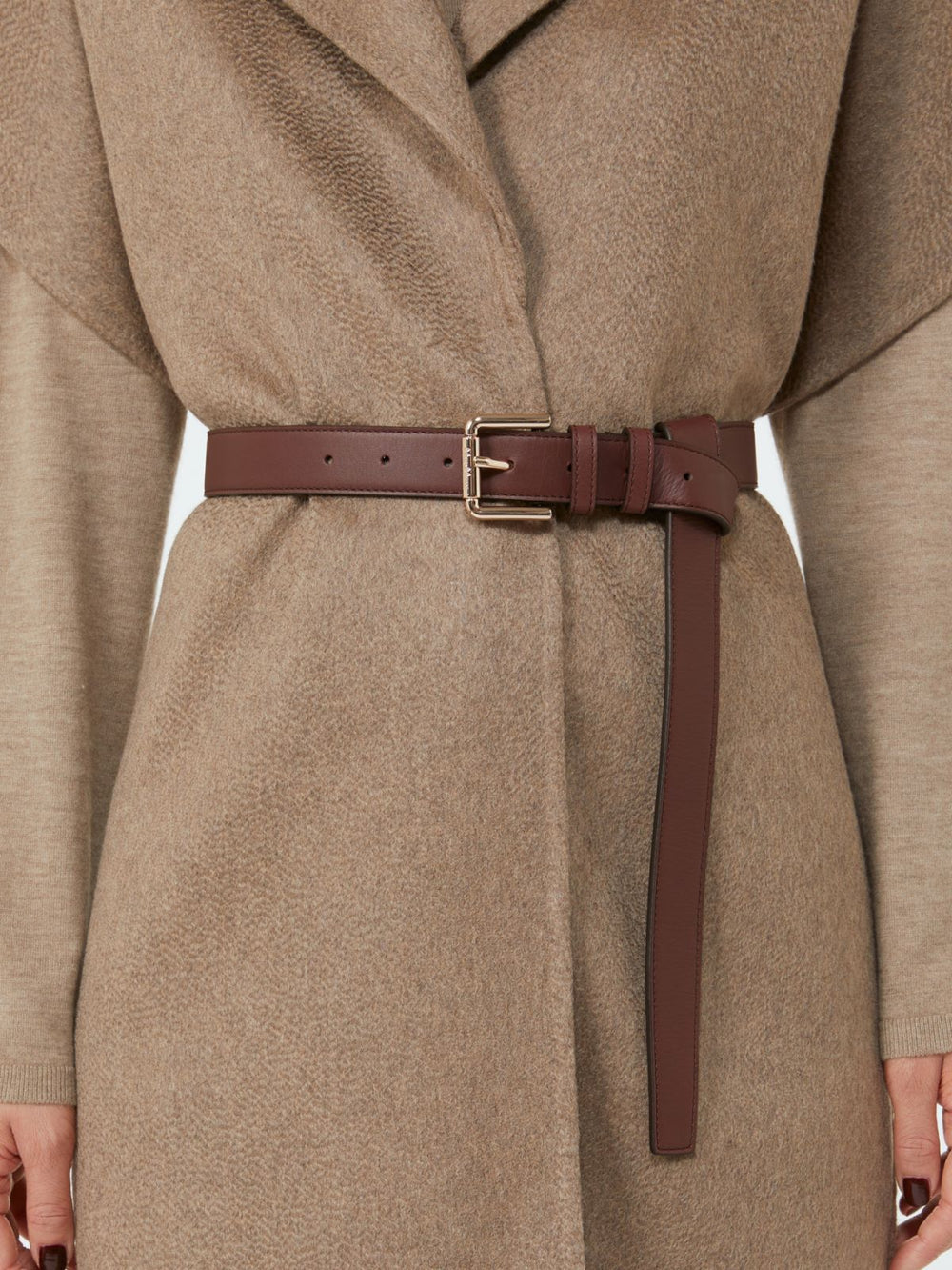 Leather belt - Bordeaux