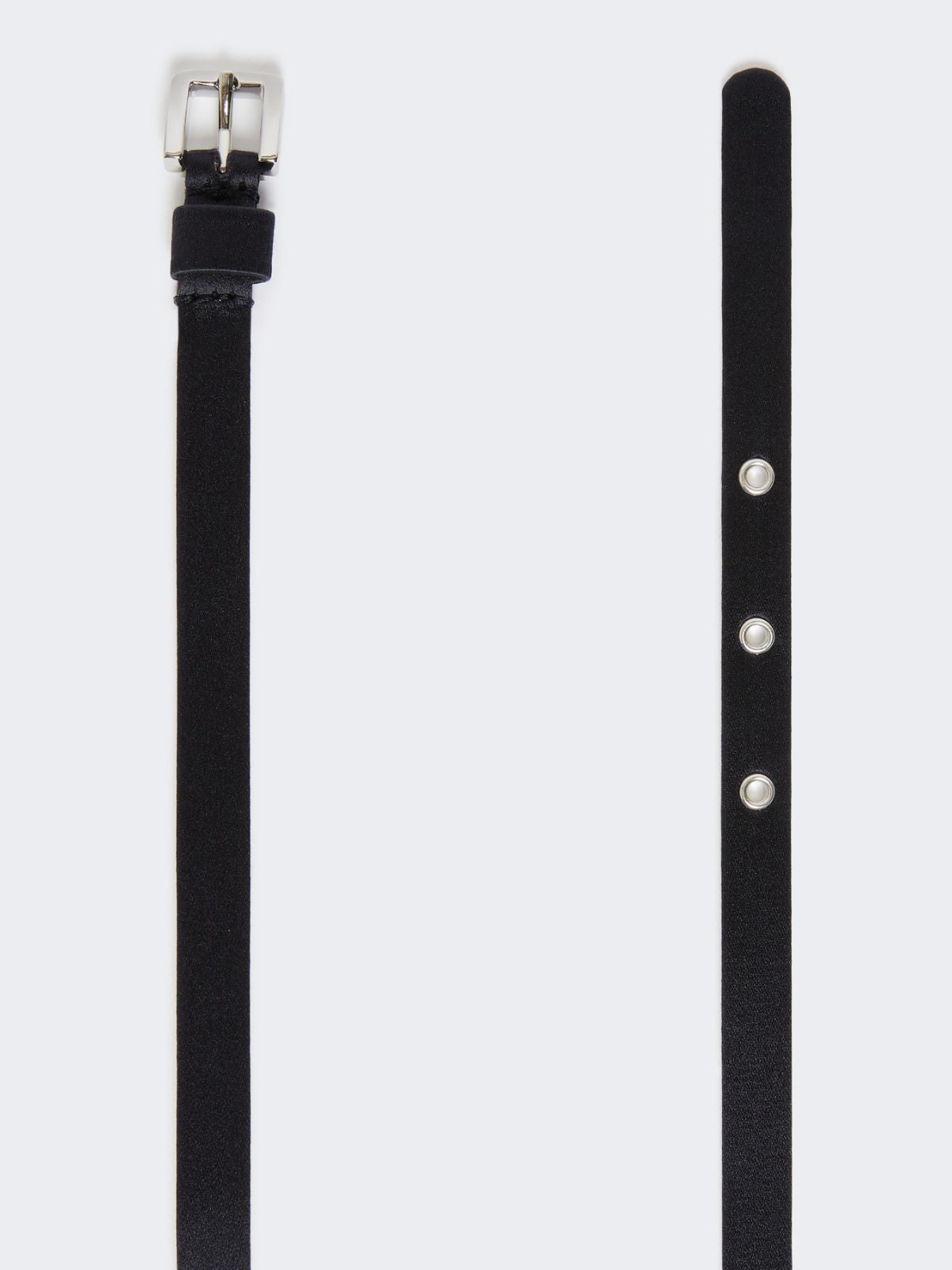 Bejewelled satin belt - Navy