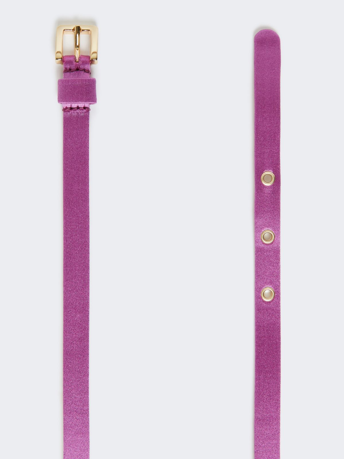Bejewelled satin belt - Fuchsia