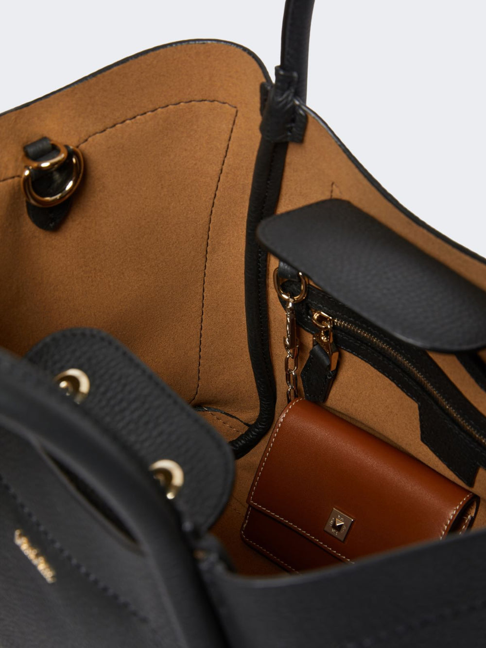 Small leather Marine bag - Black