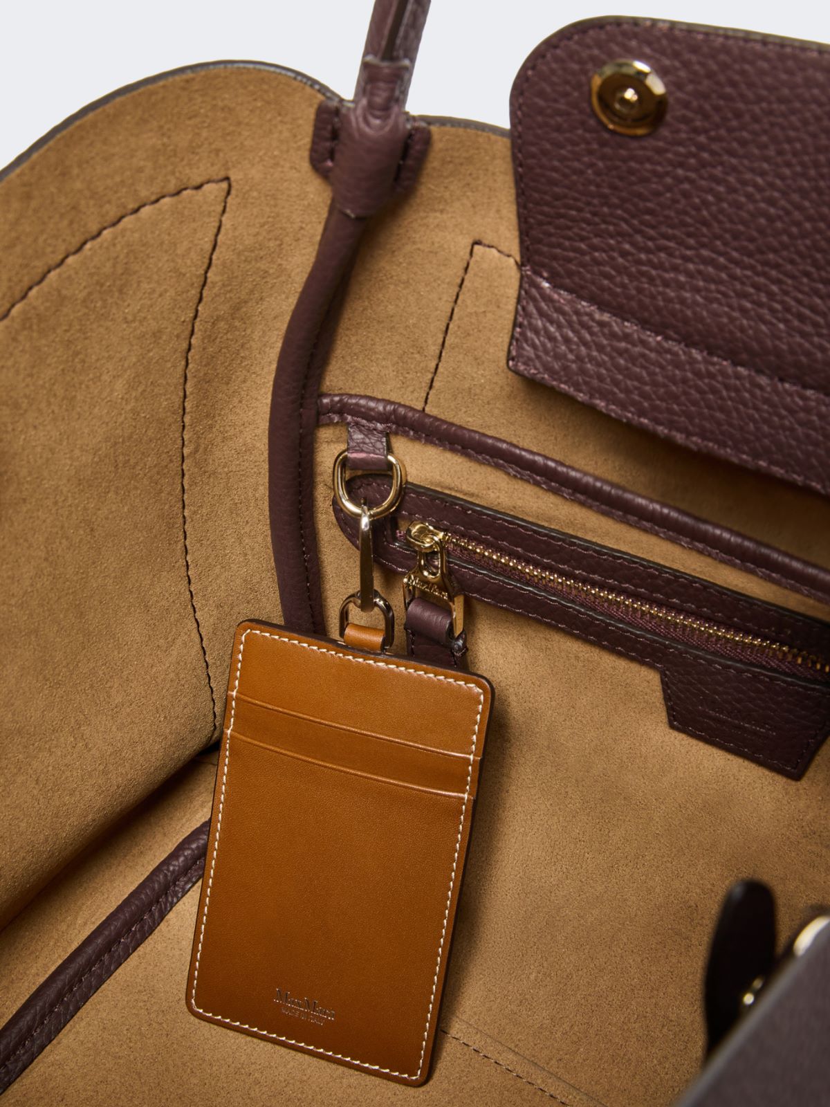 Small leather Marine bag - Bordeaux