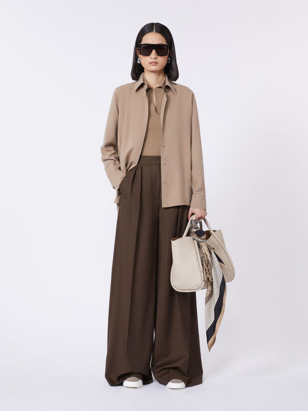 Small leather Marine bag - Ice