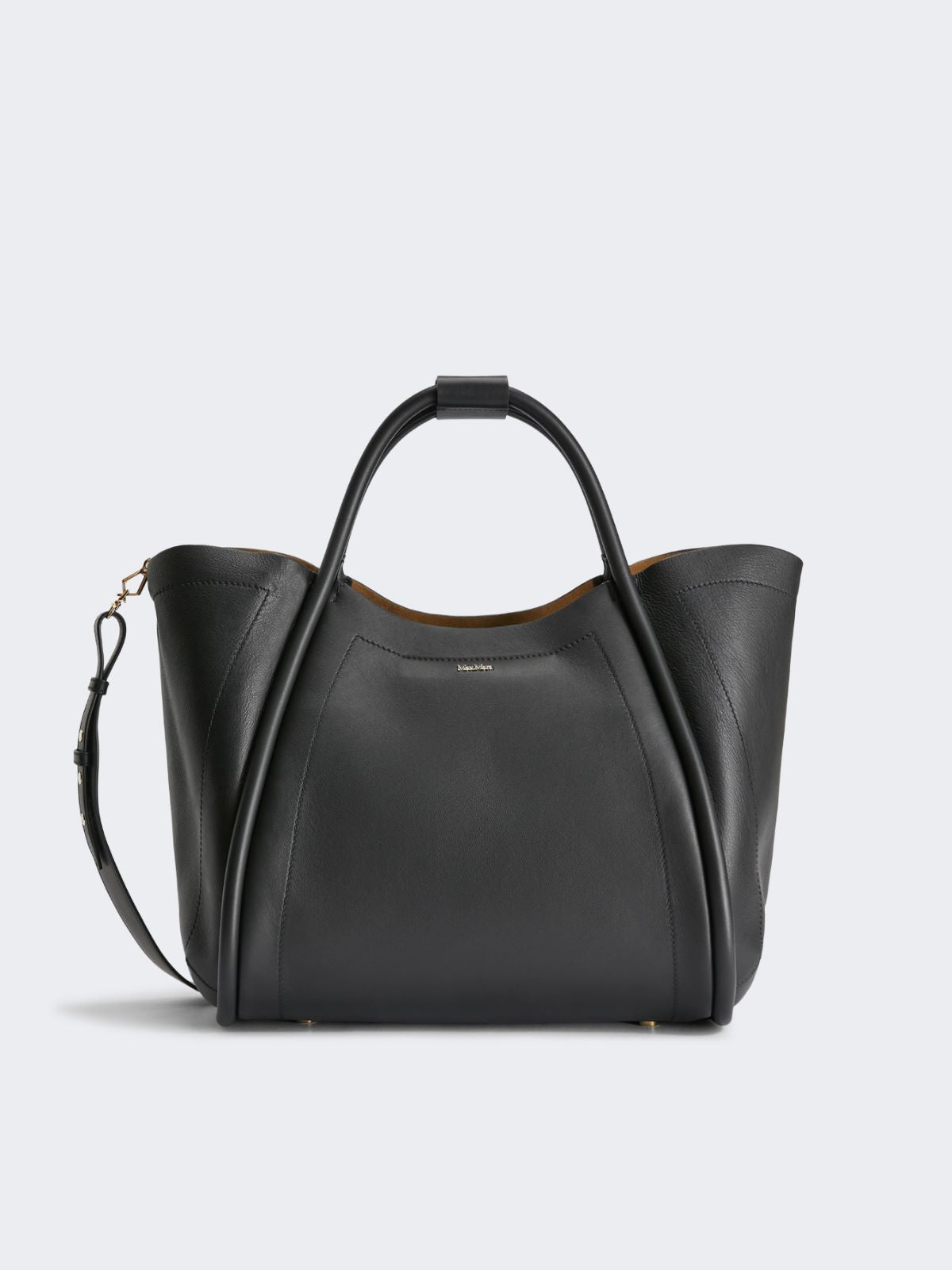 Medium leather Marine bag - Black