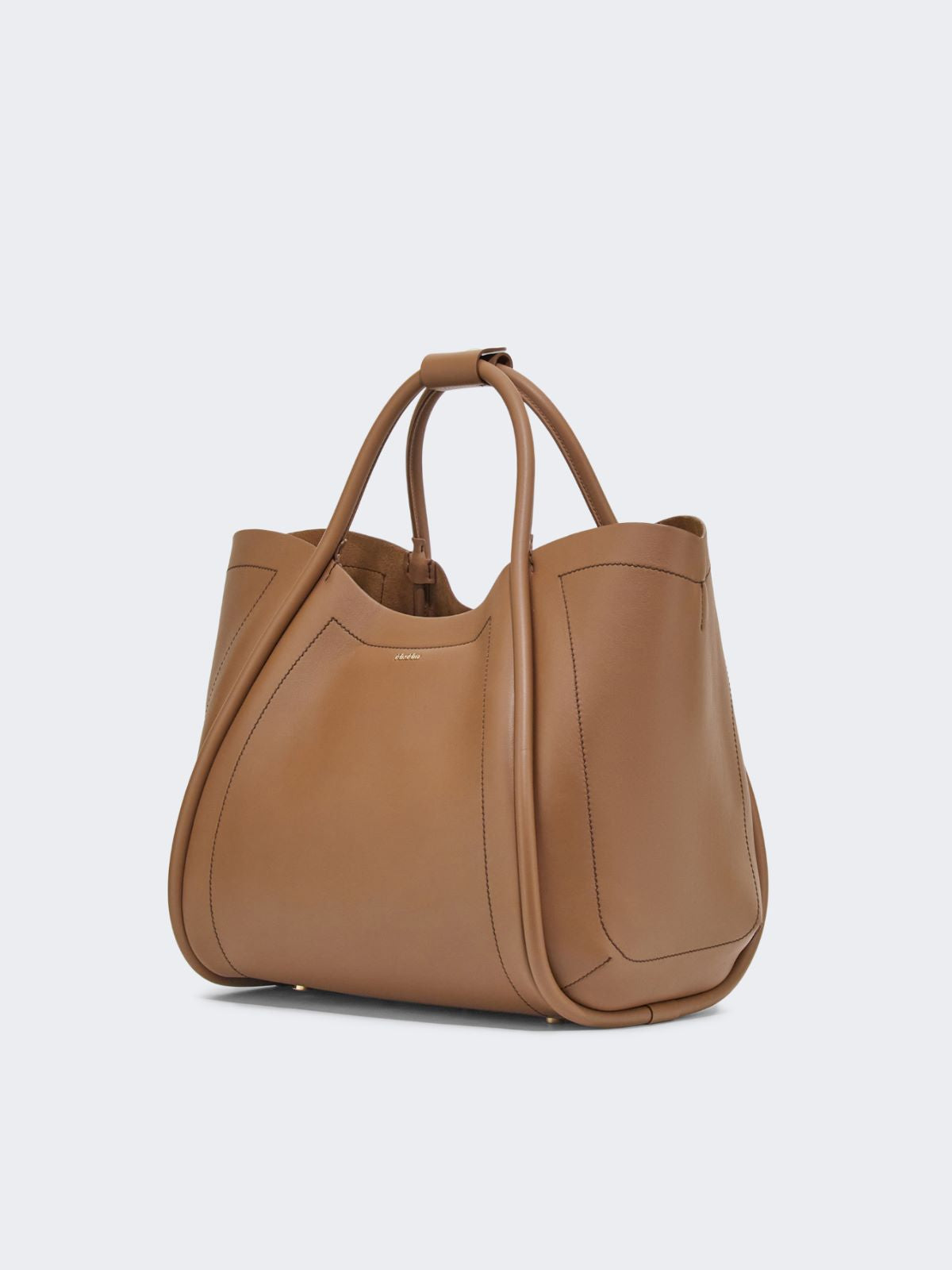 Medium leather Marine bag - Brown bronze