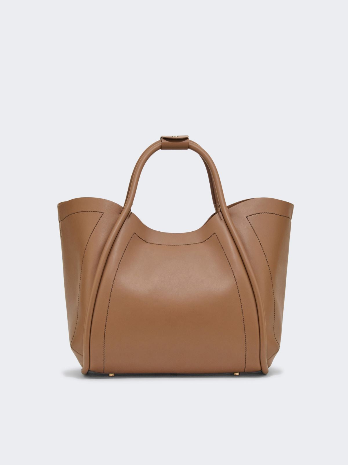 Medium leather Marine bag - Brown bronze