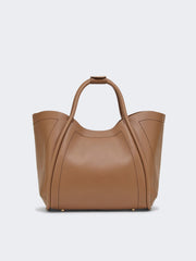 Medium leather Marine bag - Brown bronze