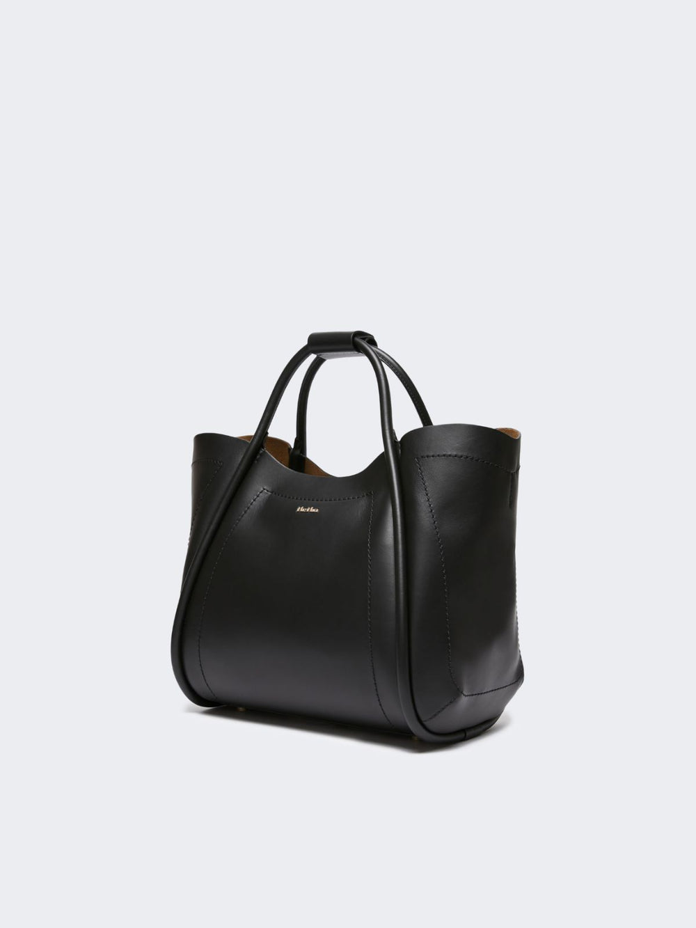 Small leather Marine bag - Black