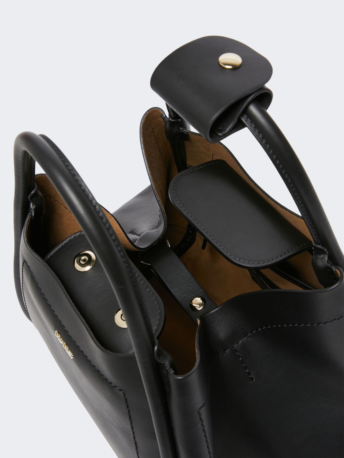 Small leather Marine bag - Black