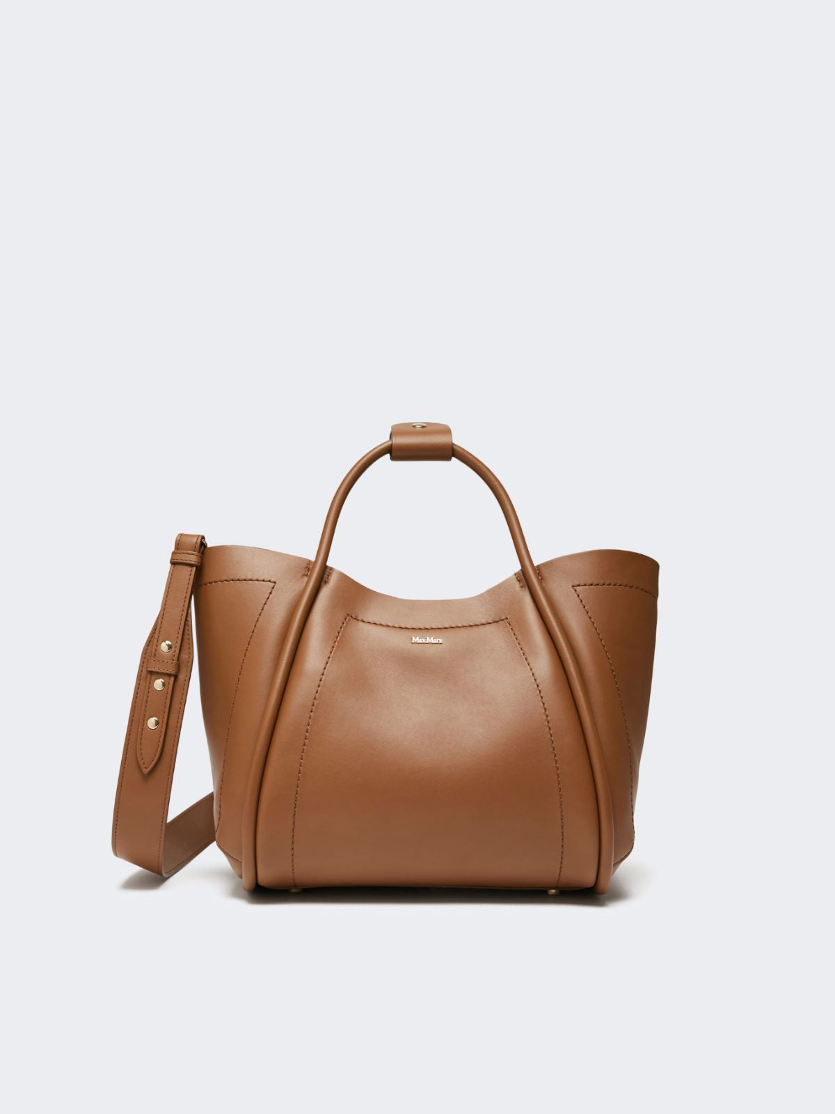 Small leather Marine bag - Brown bronze