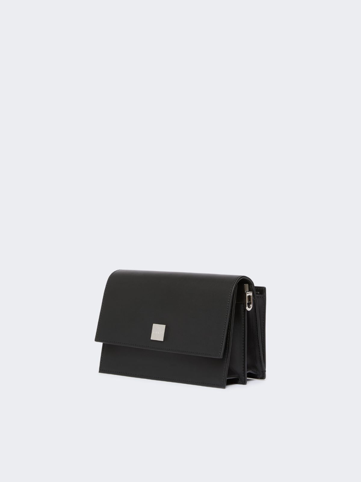 Small crossbody bag in leather - Black