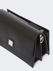 Small crossbody bag in leather - Black