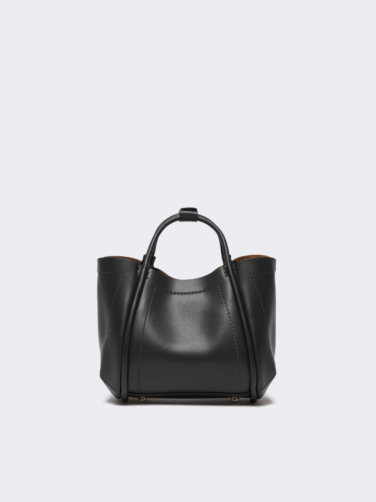 Extra-small leather Marine bag - Black