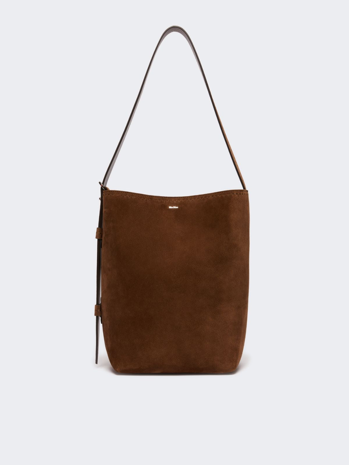 Small Archetipo bag in split leather - Dark brown