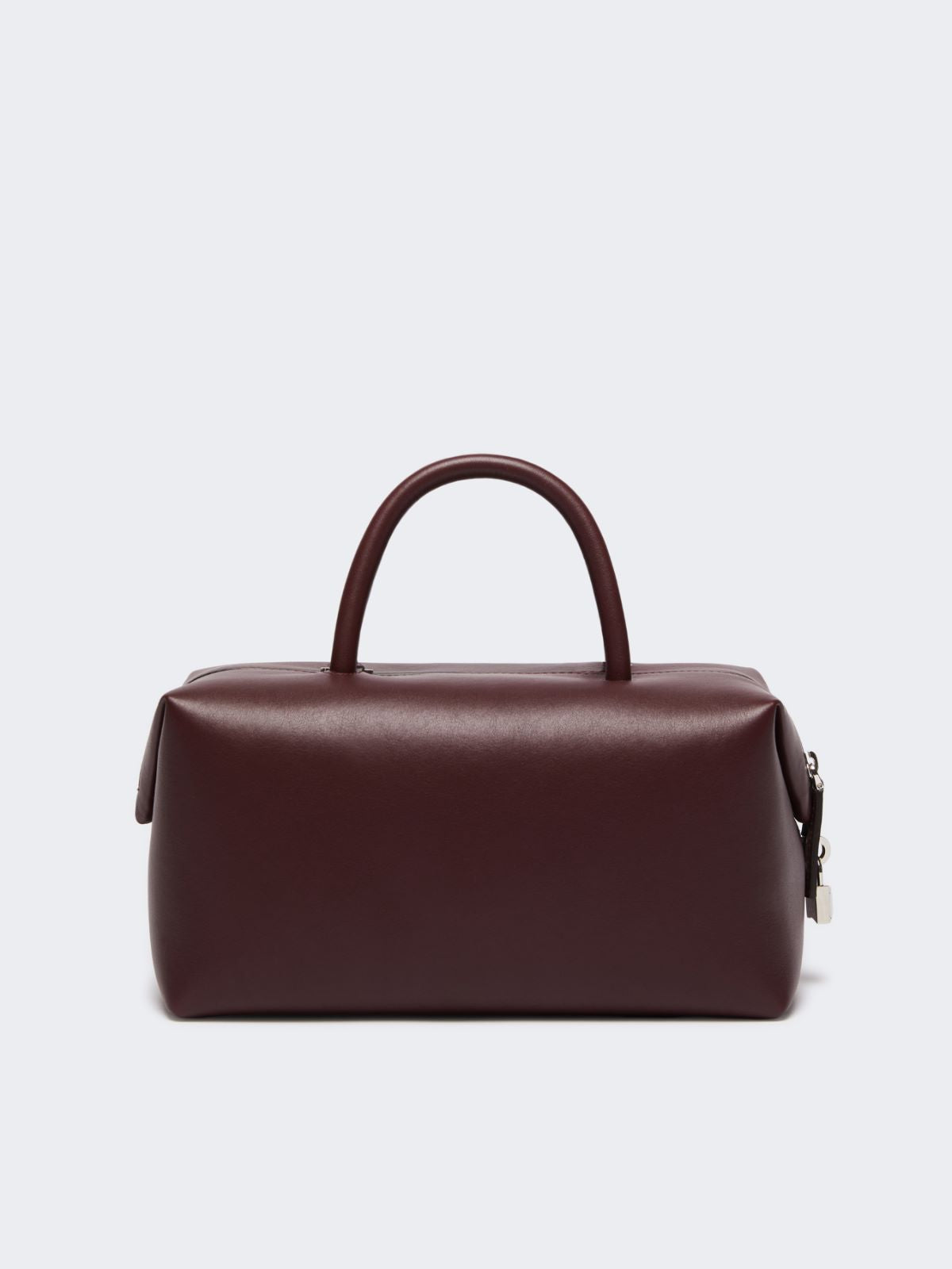 Medium natural leather bowler bag - Bordeaux