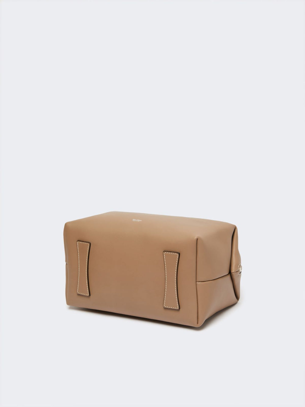 Medium natural leather bowler bag - Mud