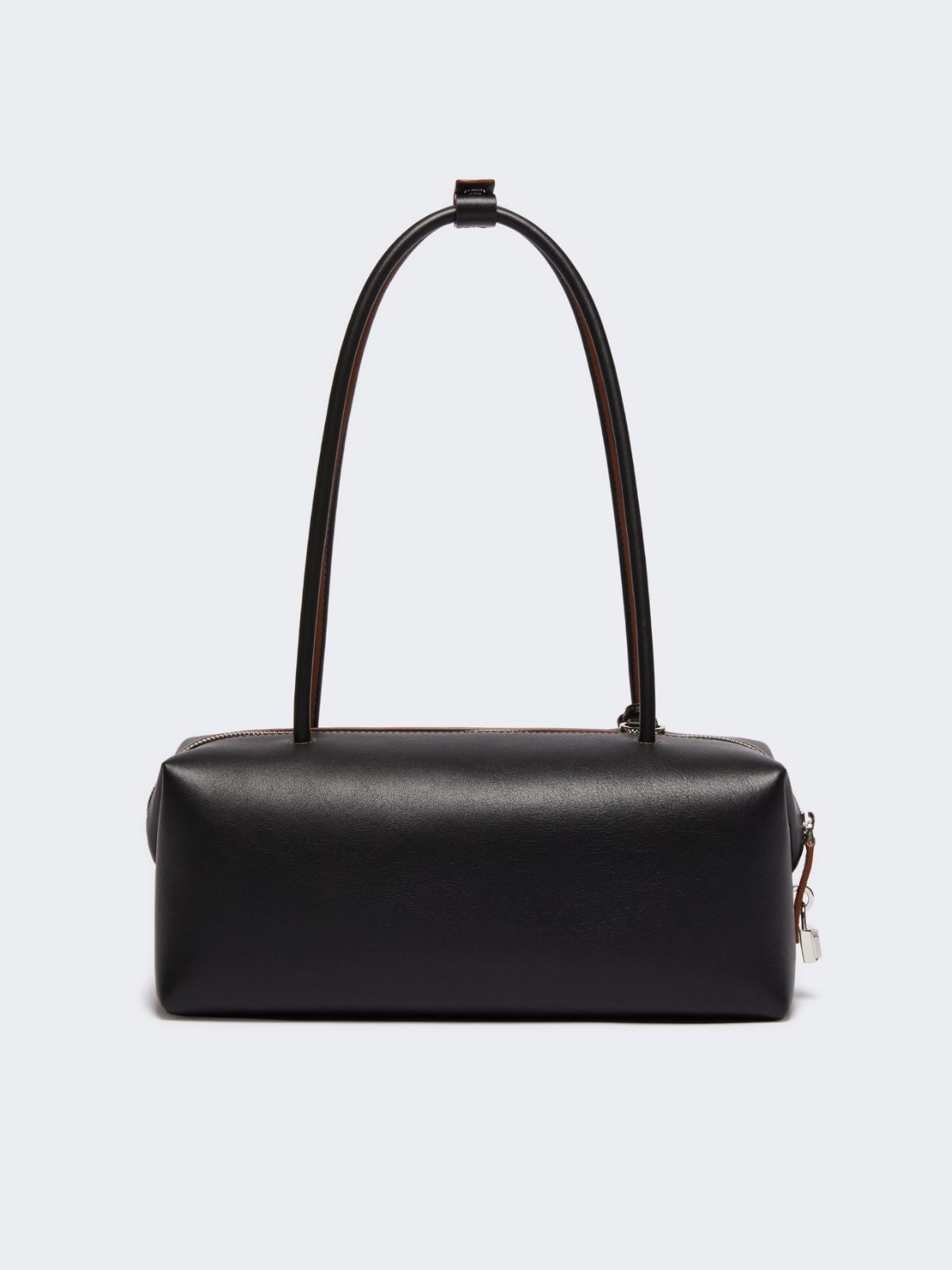 Natural leather bowler bag - Black