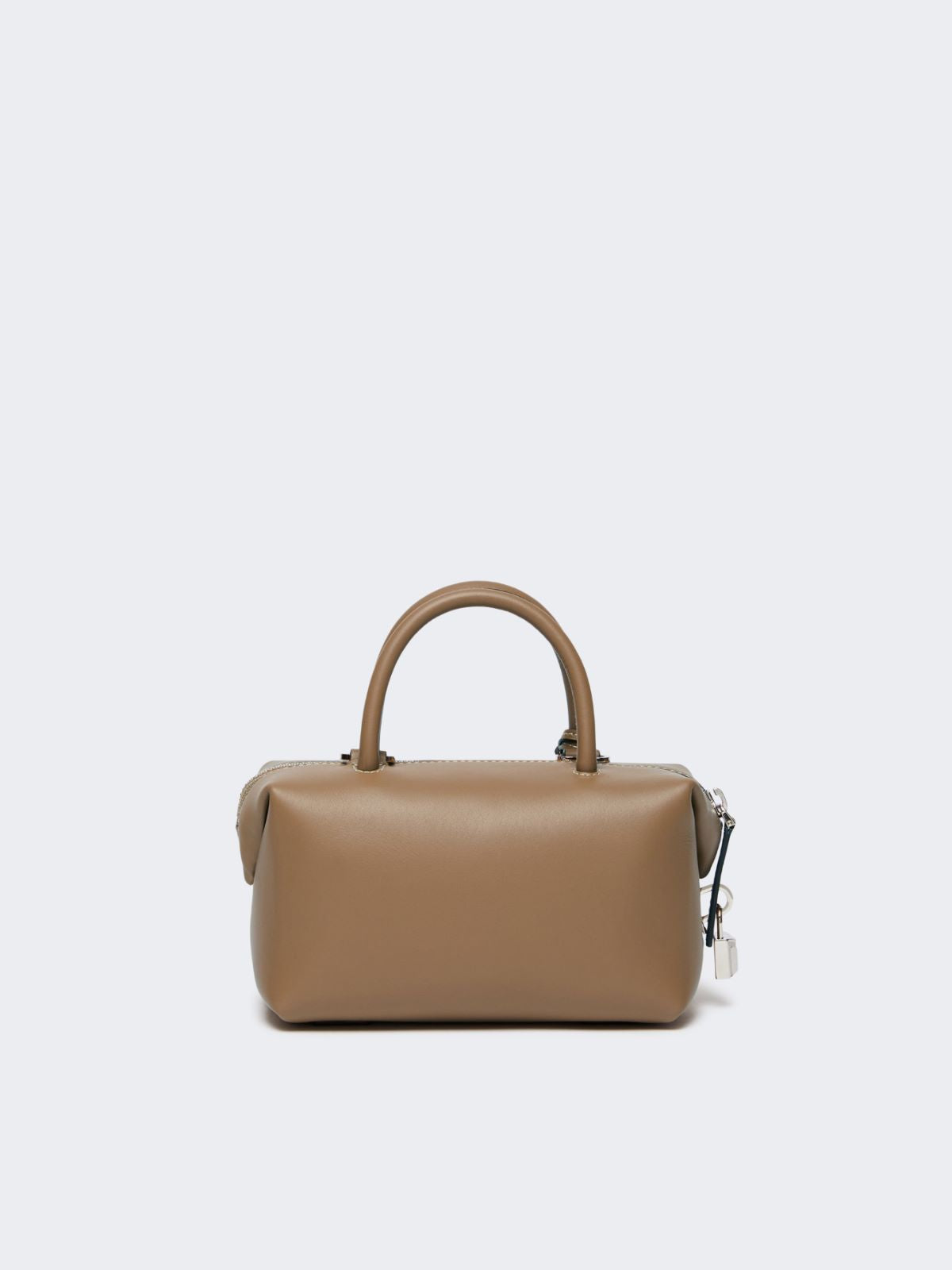 Small natural leather bowler bag - Mud
