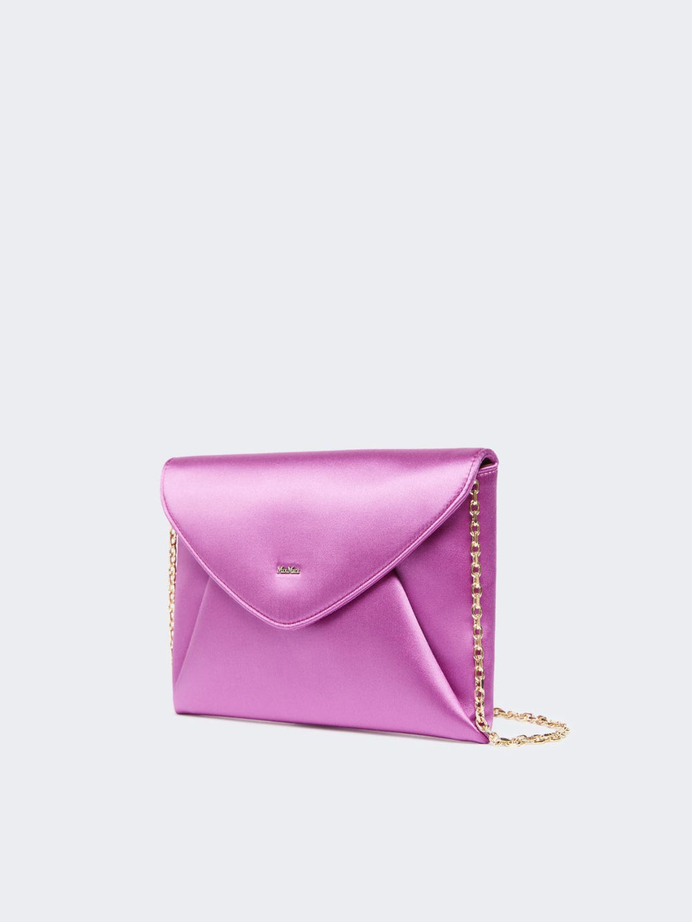 Viscose and silk satin clutch bag - Fuchsia