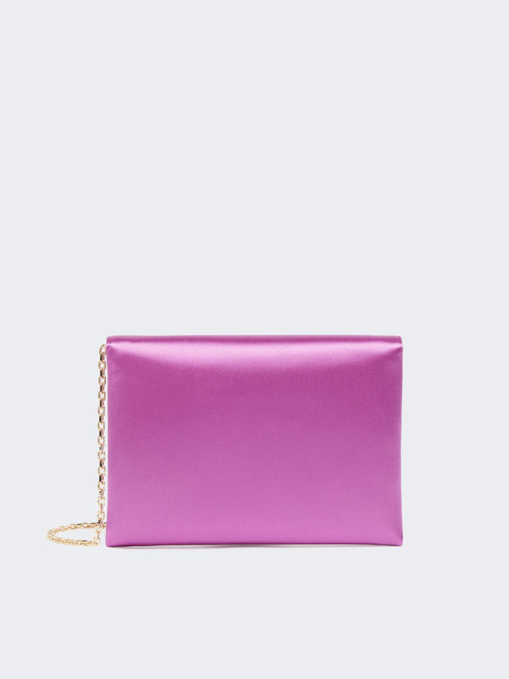 Viscose and silk satin clutch bag - Fuchsia