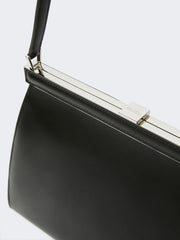 Low-sheen leather handbag - Black