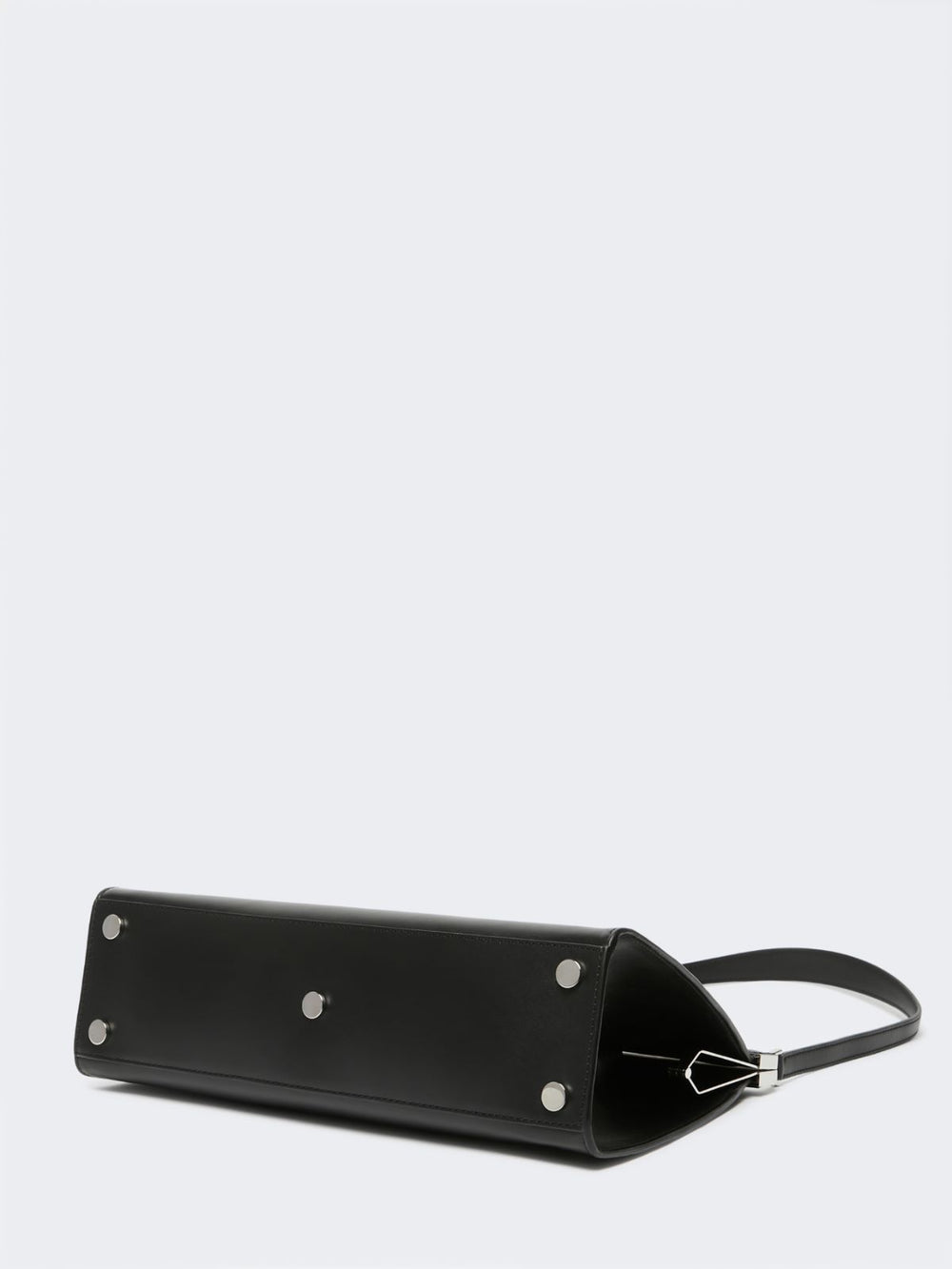Low-sheen leather handbag - Black