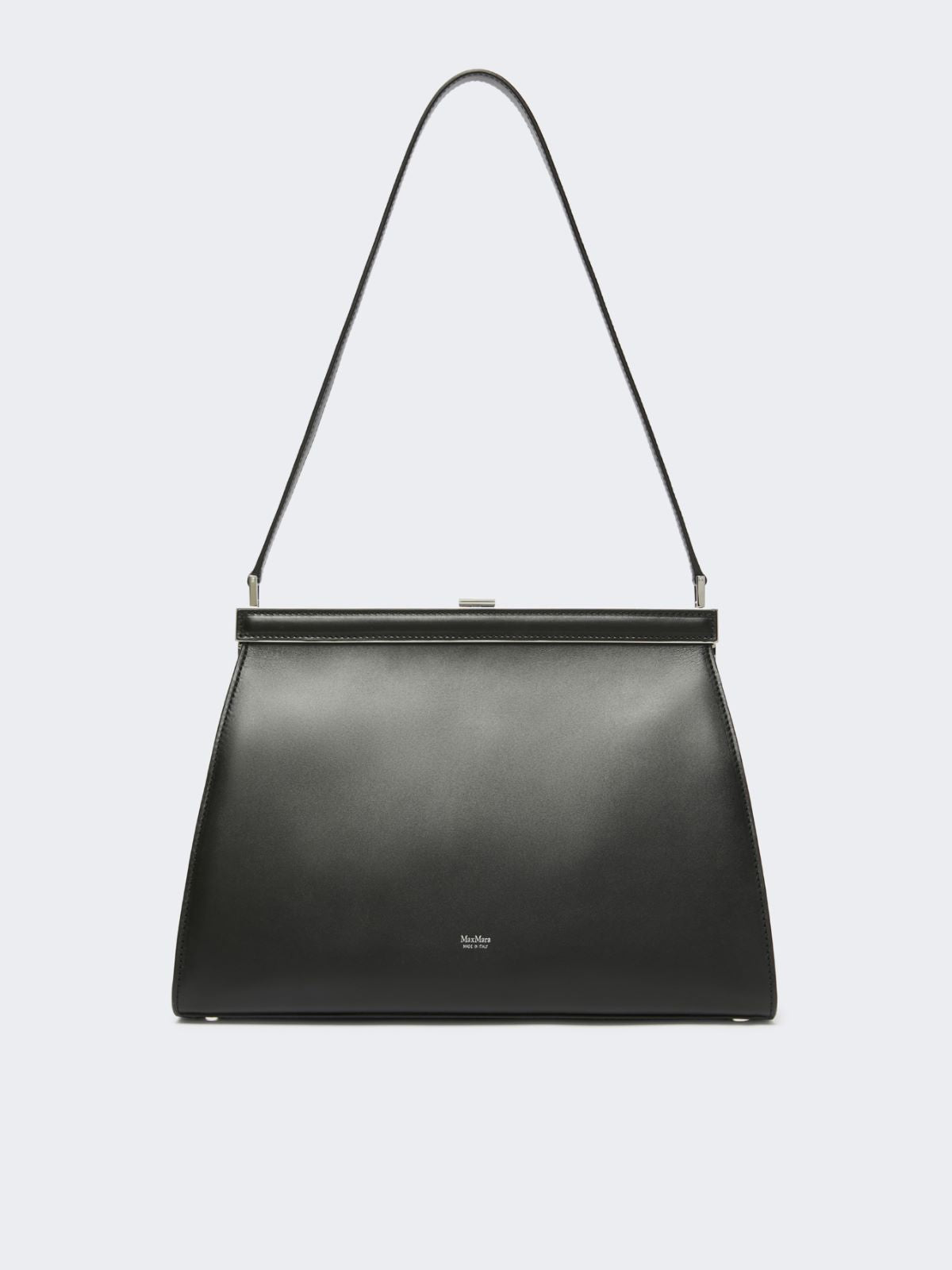 Low-sheen leather handbag - Black