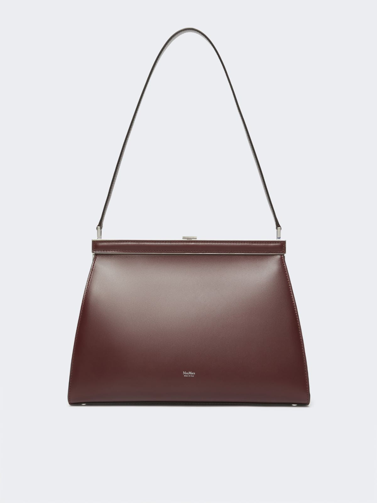 Low-sheen leather handbag - Bordeaux