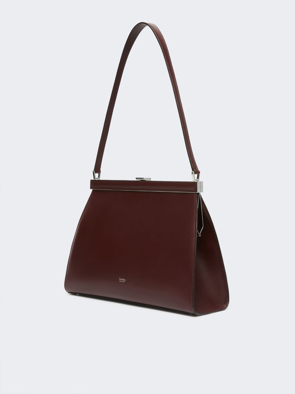 Low-sheen leather handbag - Bordeaux