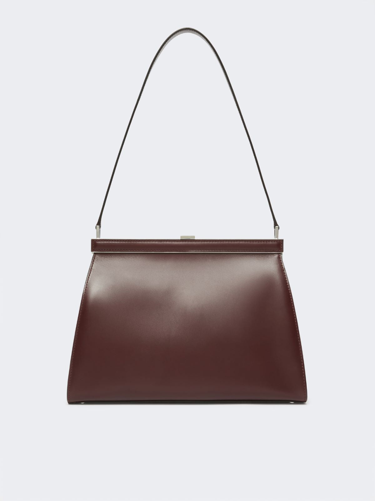 Low-sheen leather handbag - Bordeaux