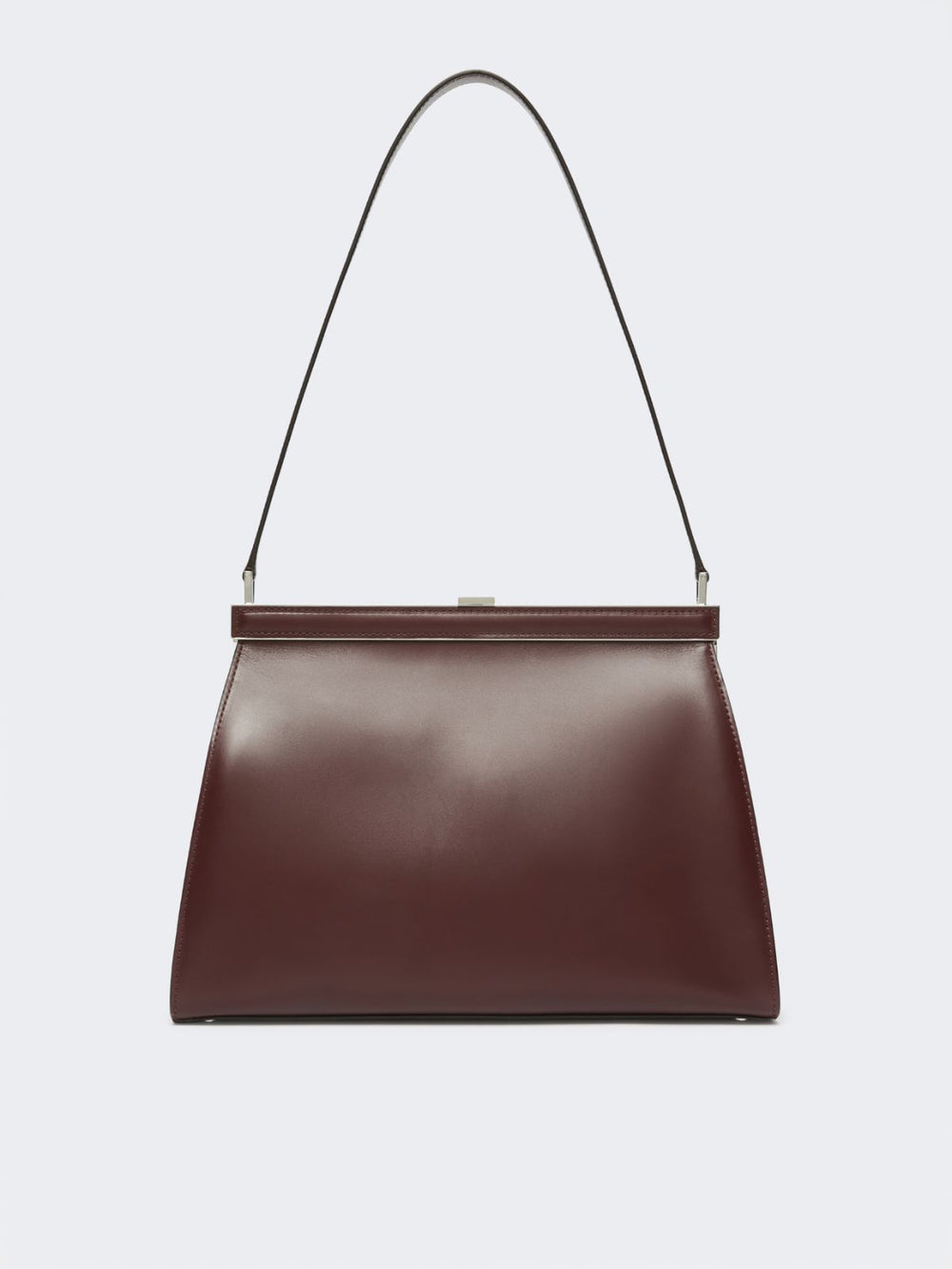 Low-sheen leather handbag - Bordeaux
