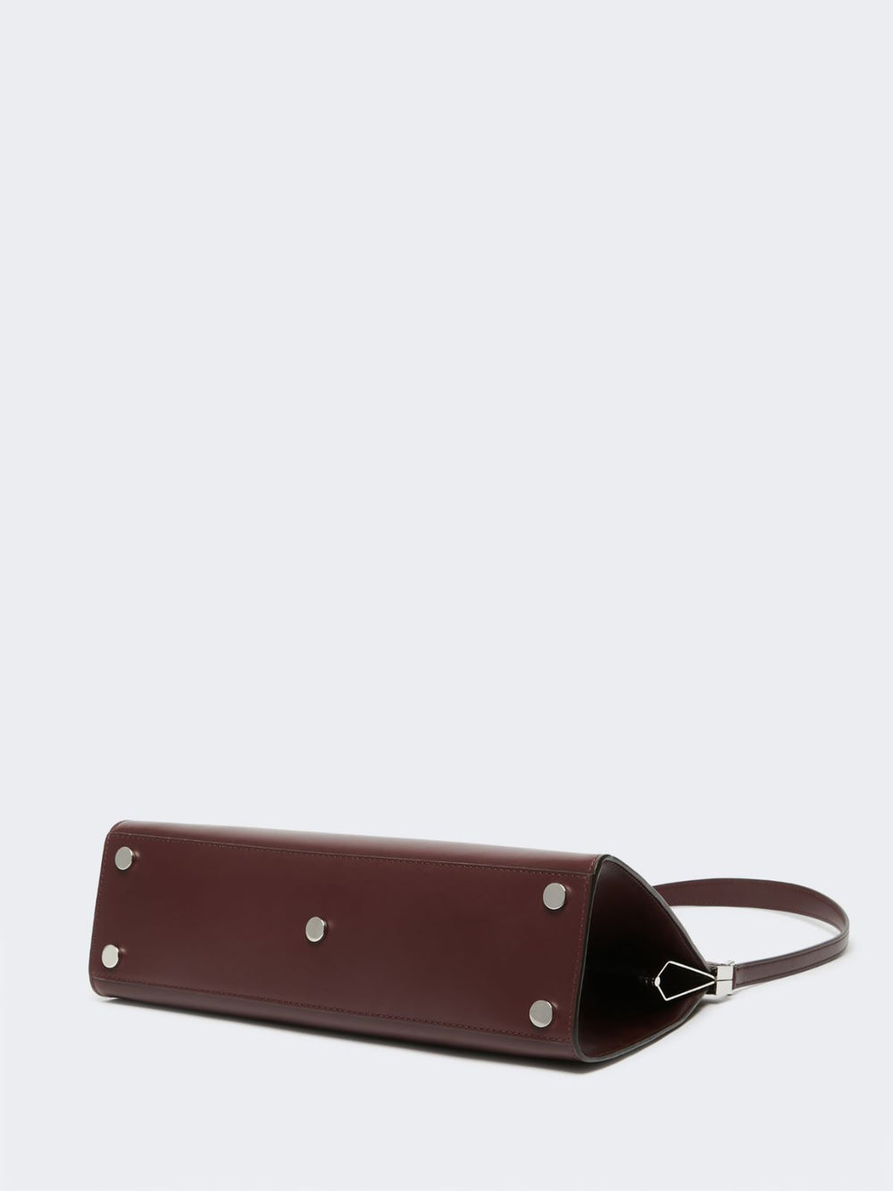 Low-sheen leather handbag - Bordeaux