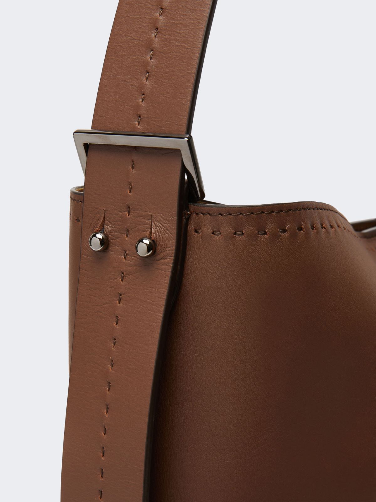 - Archetipo medium leather bag - Brown