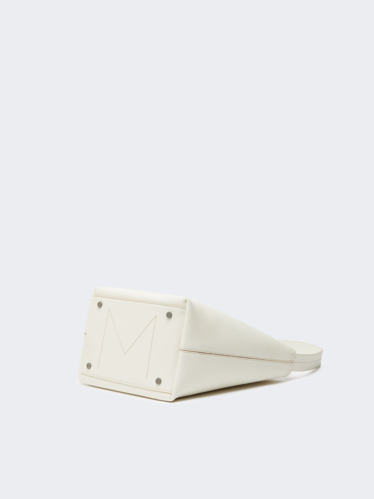 Archetipo small leather bag - White