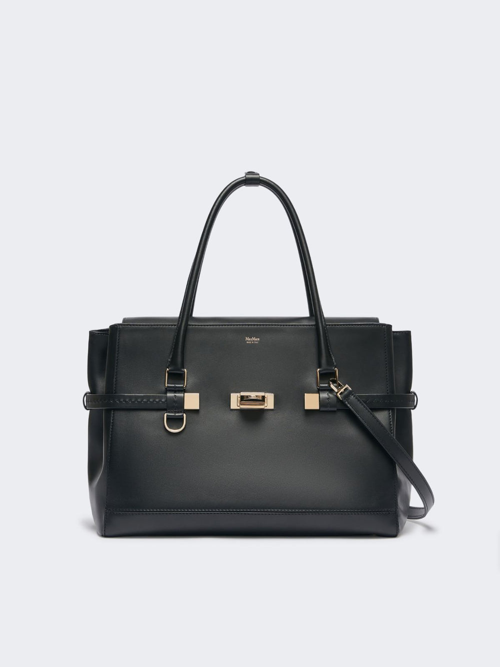 Natural leather handbag - Black