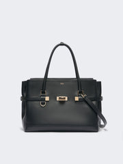 Natural leather handbag - Black