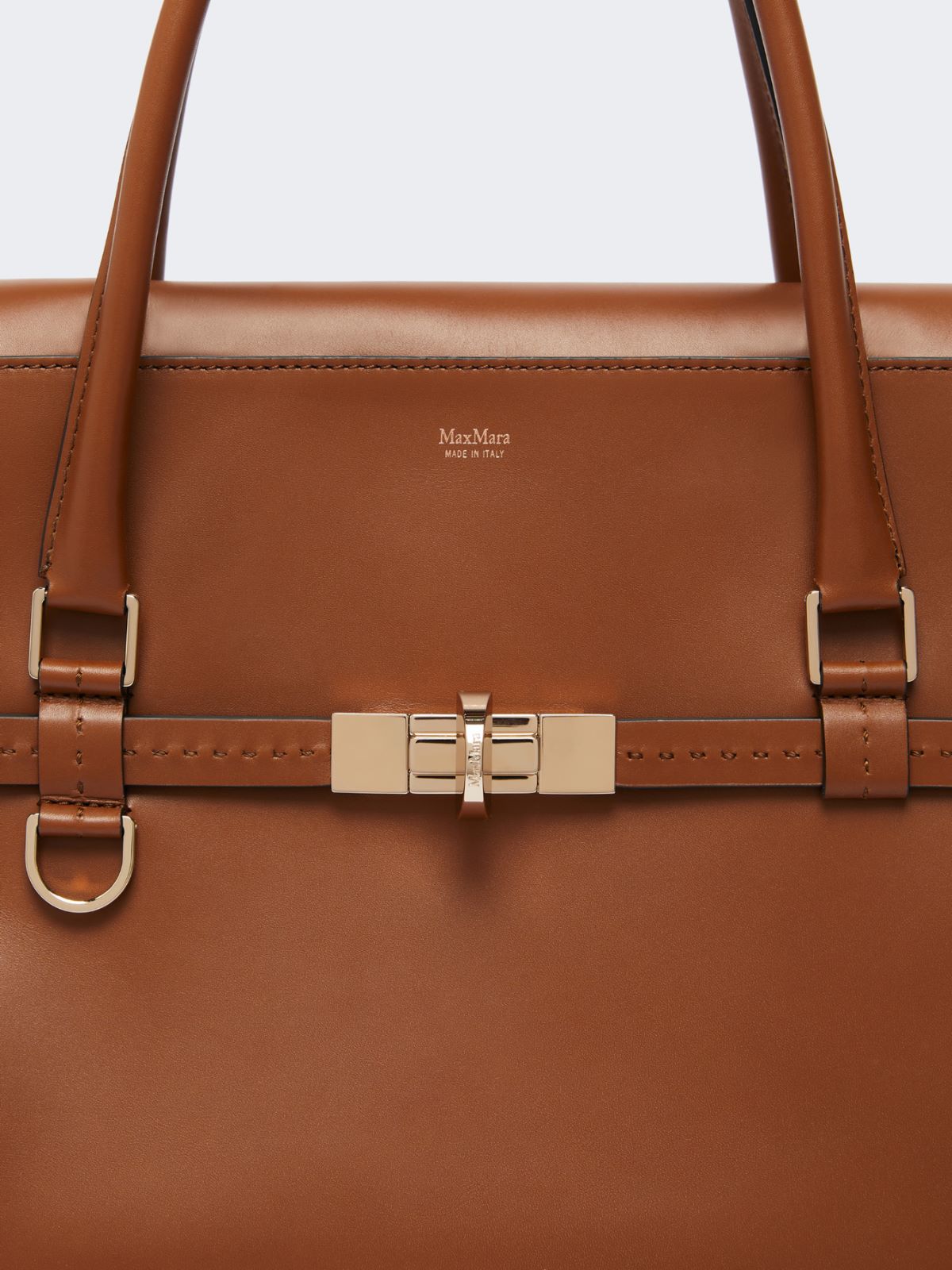 Natural leather handbag - Amber brown